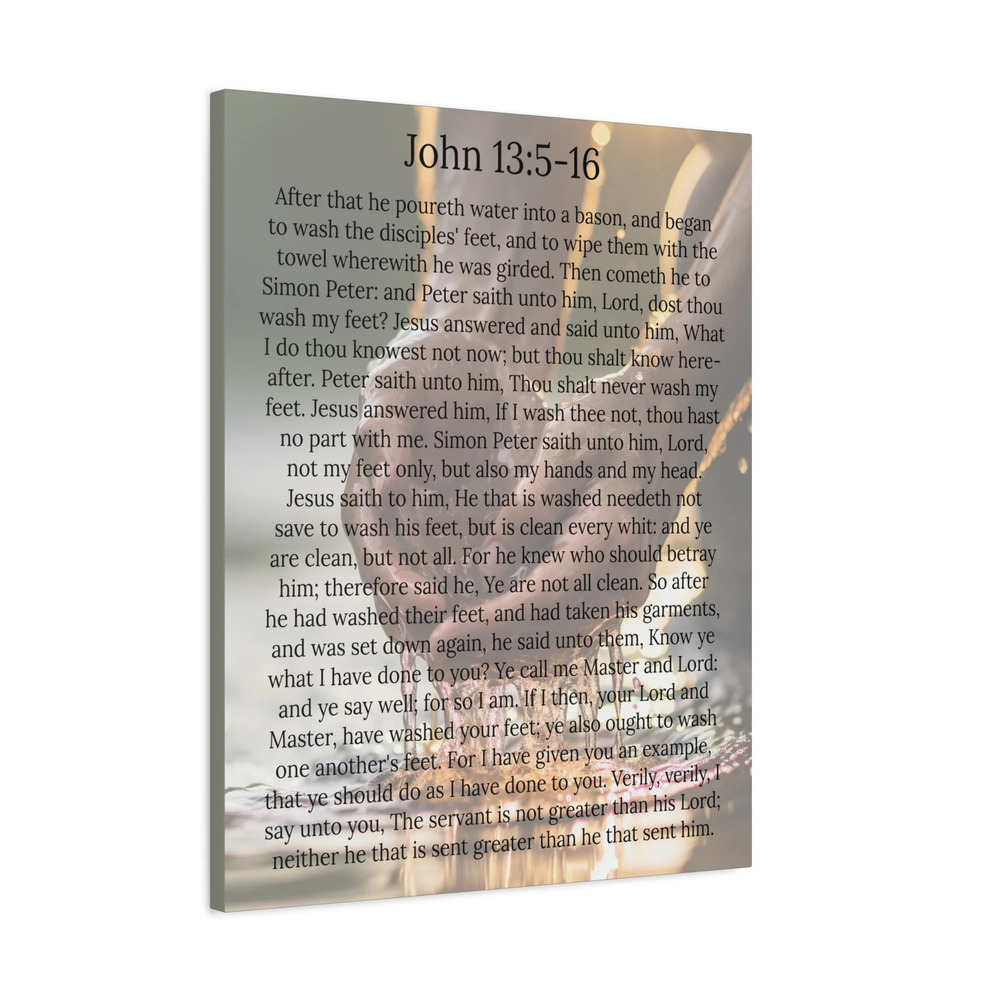 Scripture Walls Footwashing John 13:5-16 Christ Print Ready to Hang Unframed